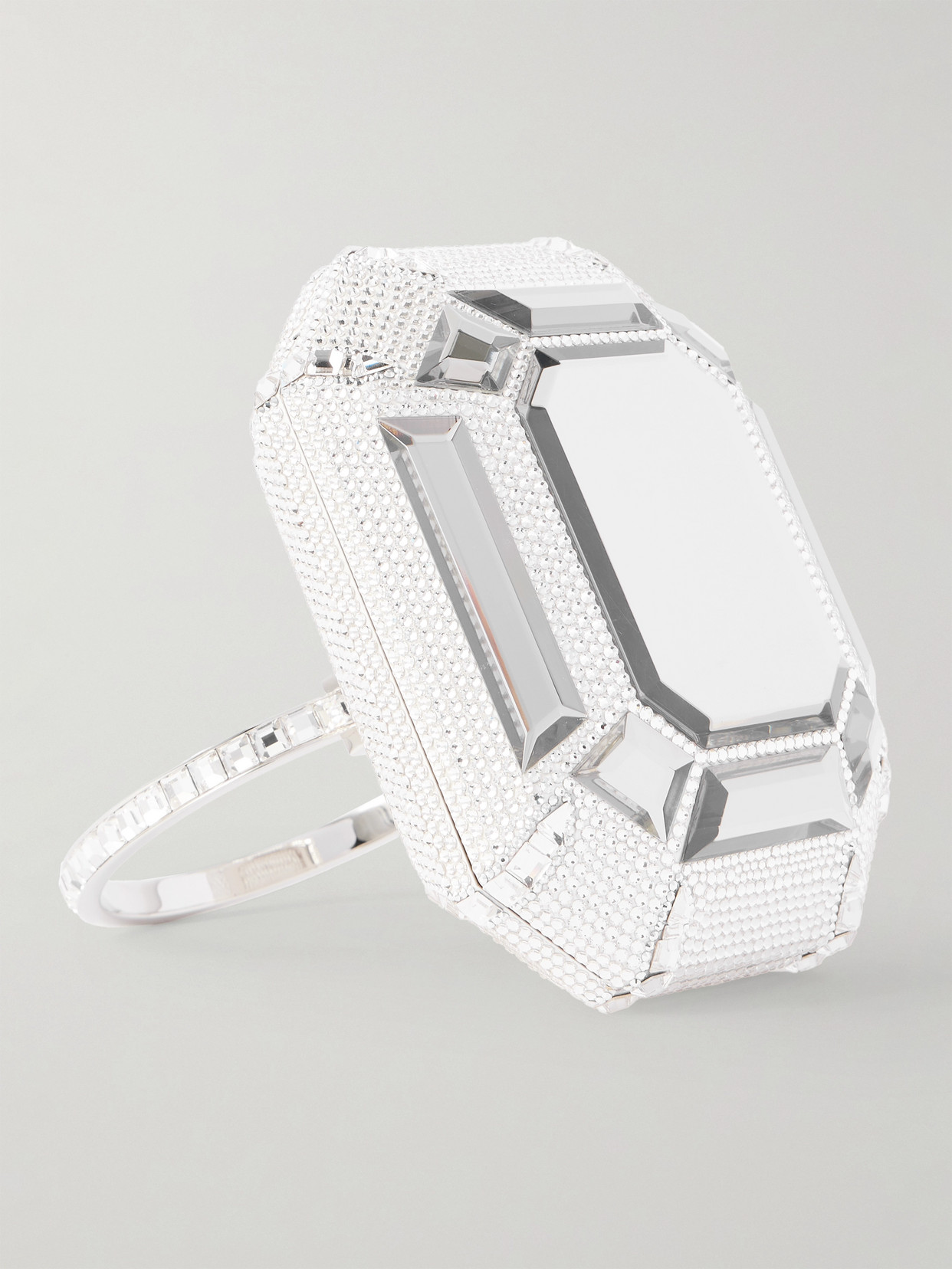 Judith Leiber Ring Emerald Cut Crystal-embellished Resin Clutch