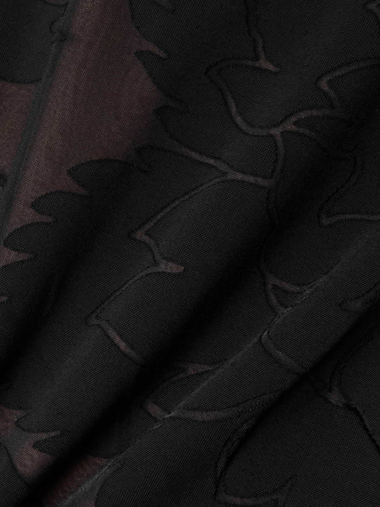 Etro Asymmetric Devoré-jersey Gown In Black