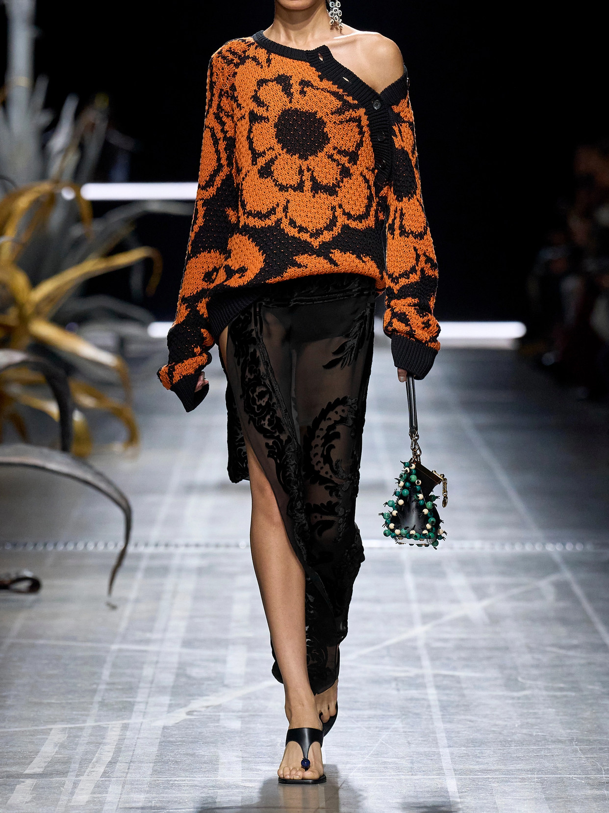 Etro Asymmetric Devoré-velvet Wrap Skirt In Black