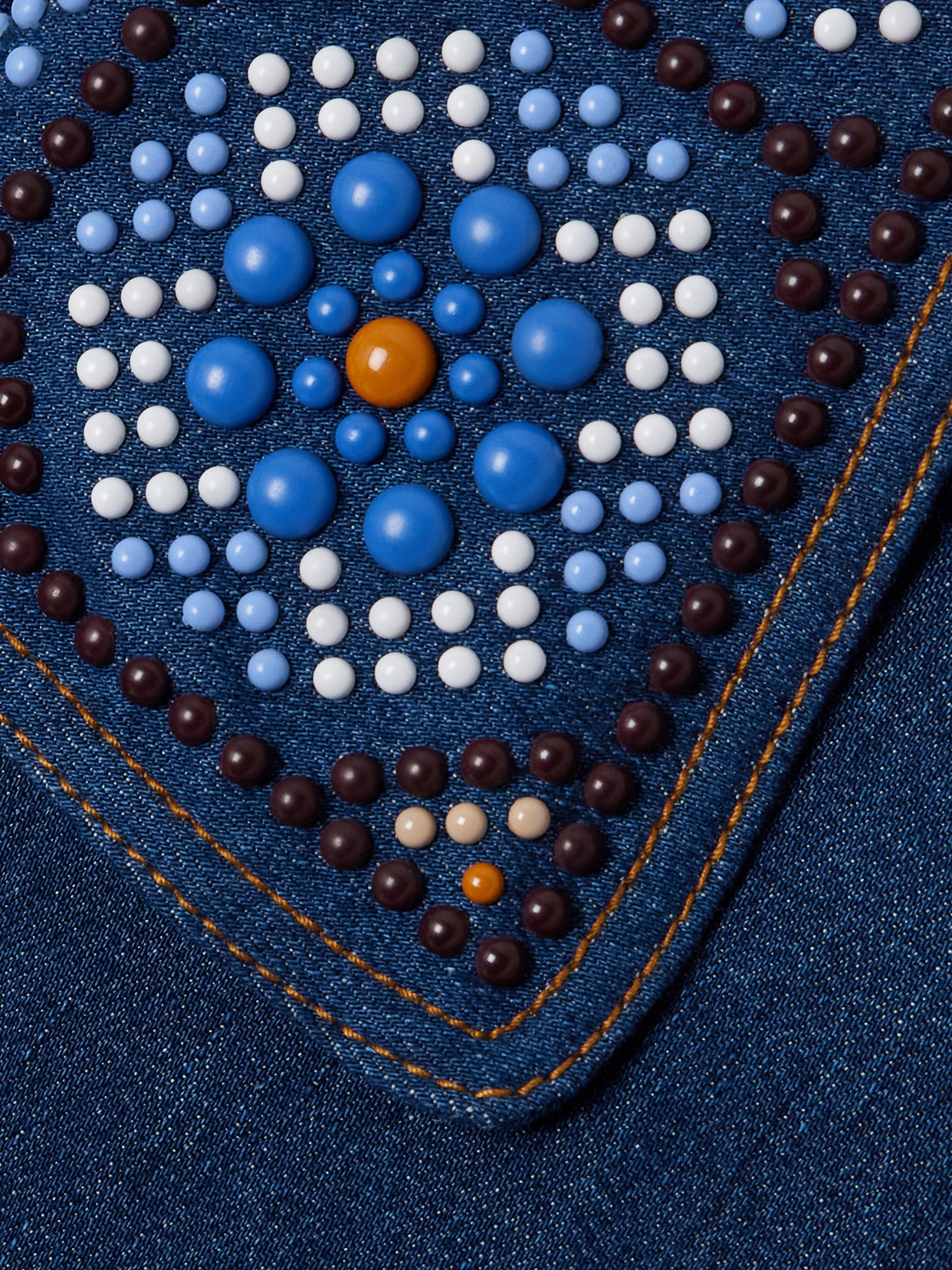 ETRO BEAD-EMBELLISHED DENIM JACKET