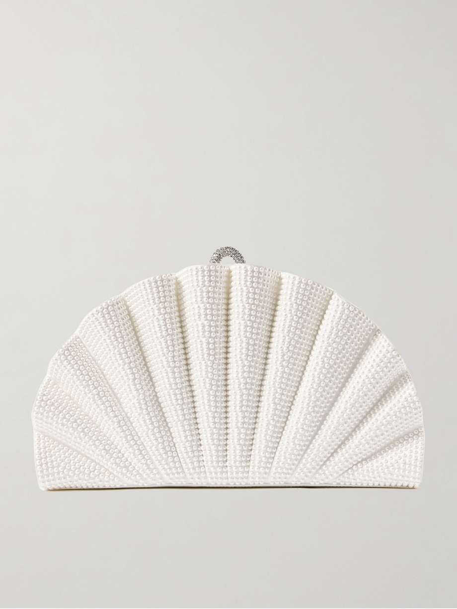 JUDITH LEIBER COUTURE Origami Fan 带缀饰缎布手拿包 | NET-A-PORTER