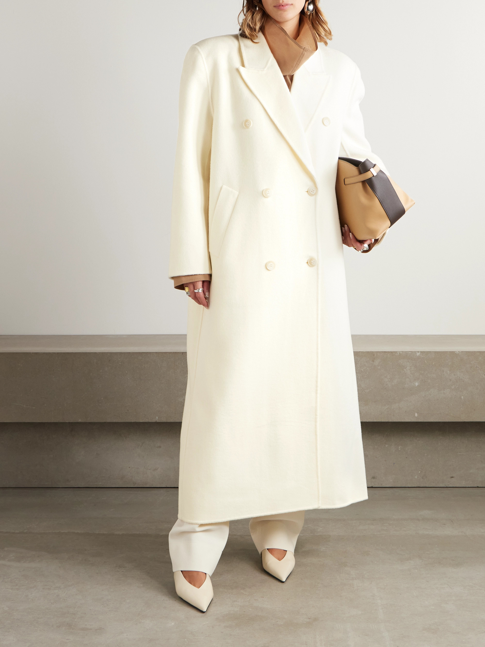 The Frankie Shop Gaia double-breasted wool-blend coat
