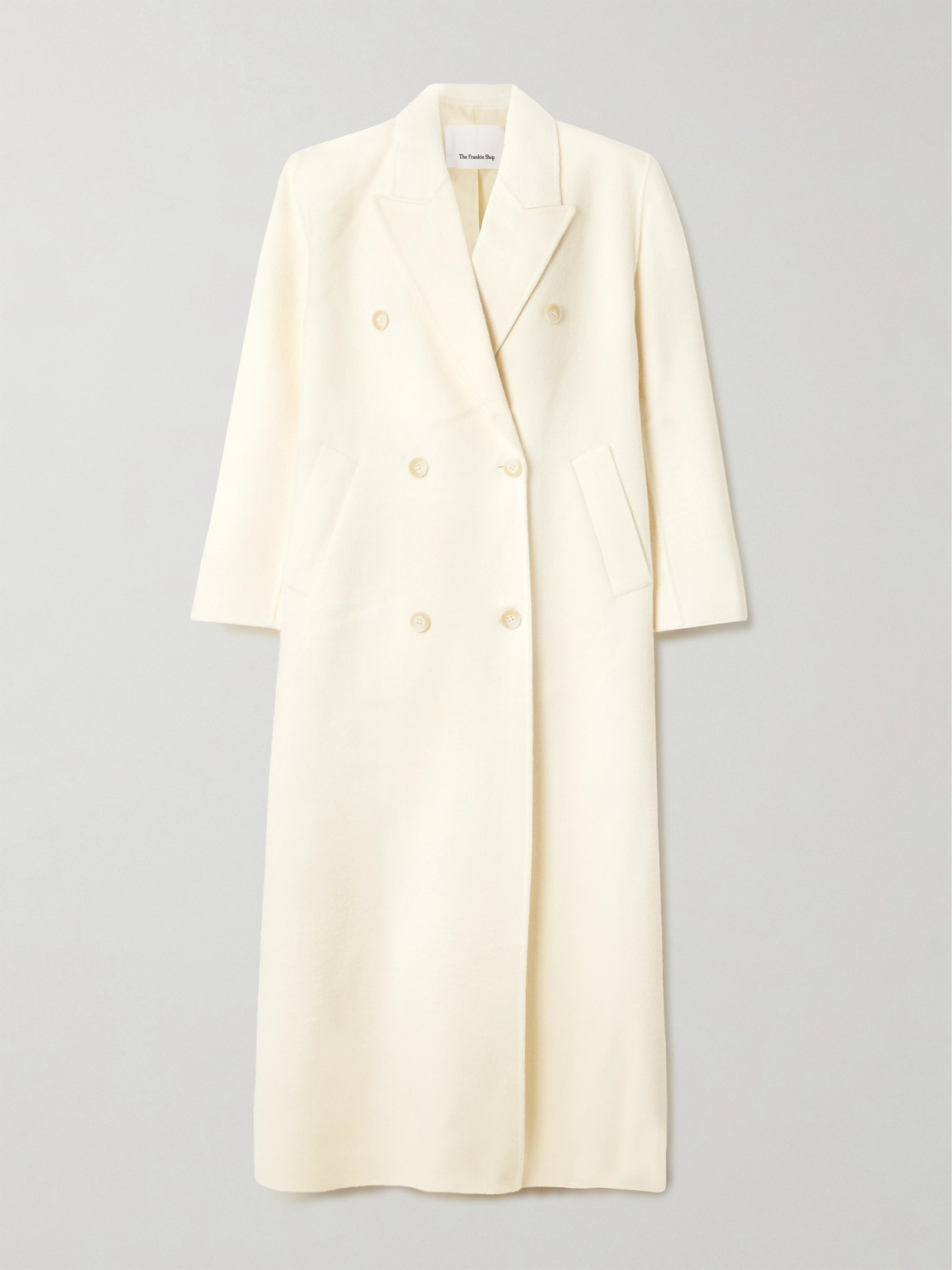 The Frankie Shop Gaia Oversized Wool-blend Coat In White