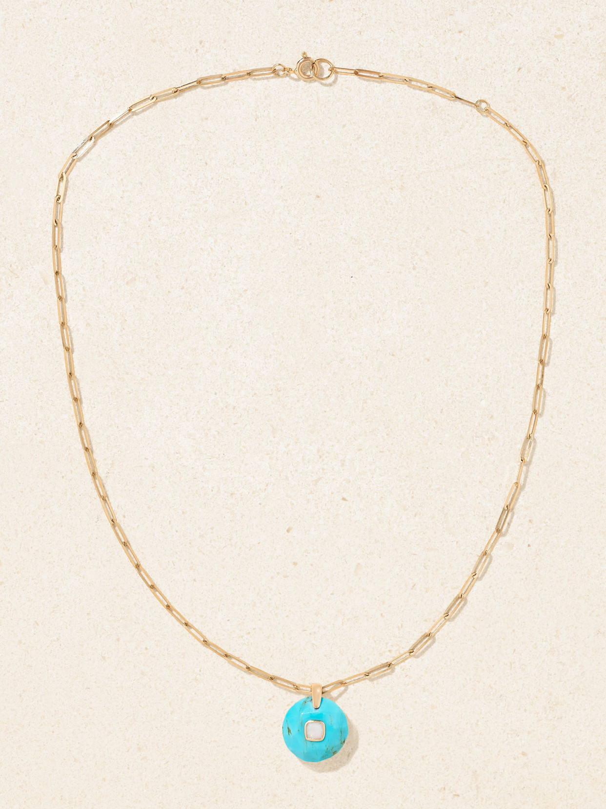 Pascale Monvoisin Milo 9-karat Gold, Turquoise And Opal Necklace In Gold