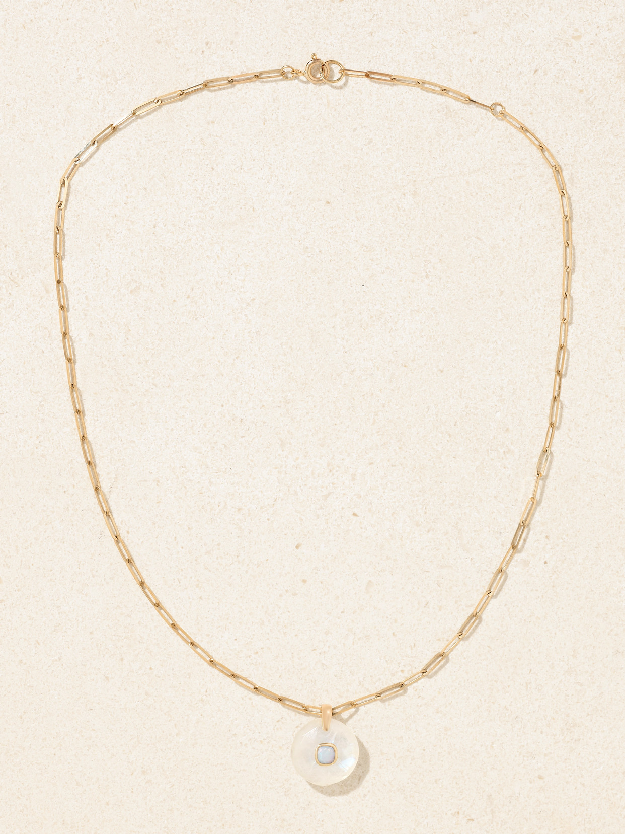Pascale Monvoisin Milo 9-karat Gold, Moonstone And Opal Necklace In Gold