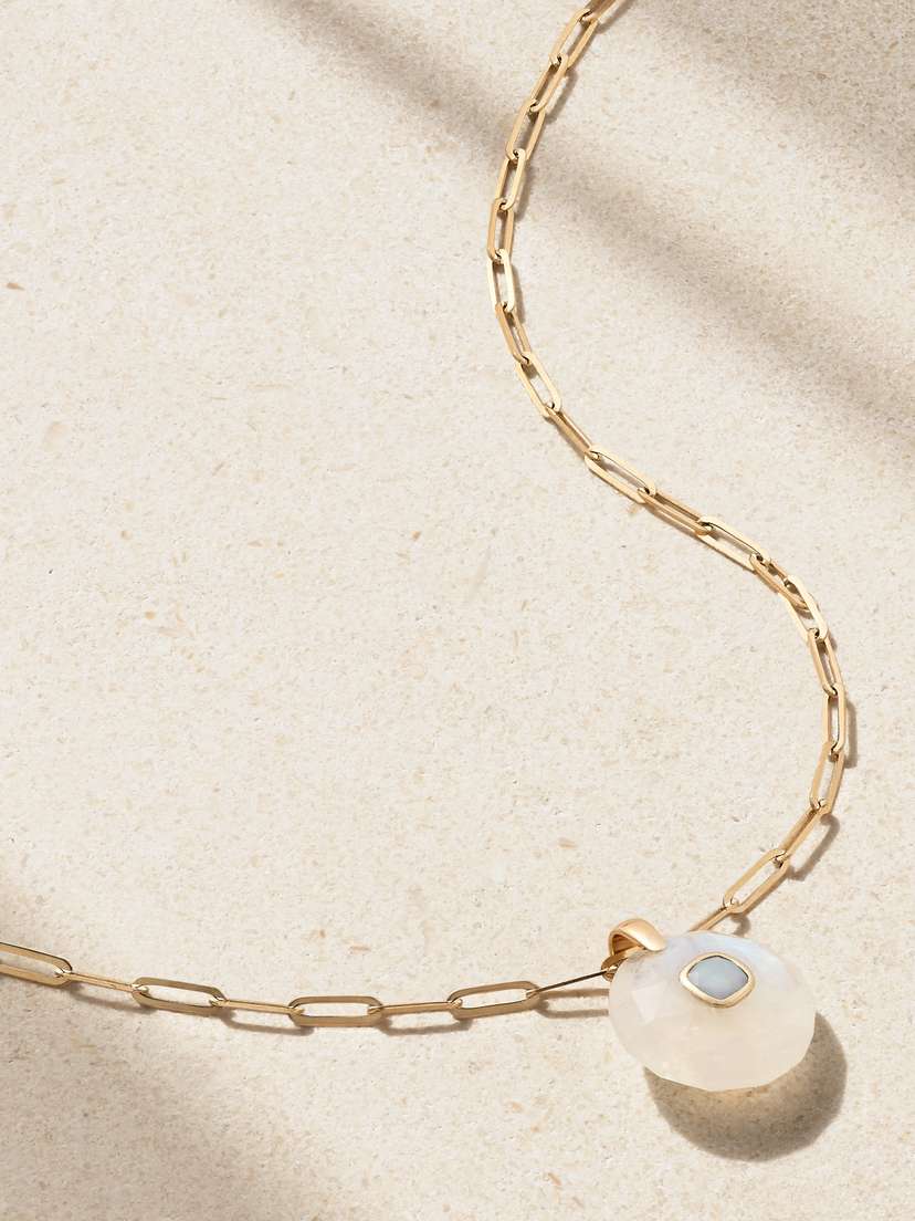 Pascale Monvoisin Milo 9-karat Gold, Moonstone And Opal Necklace