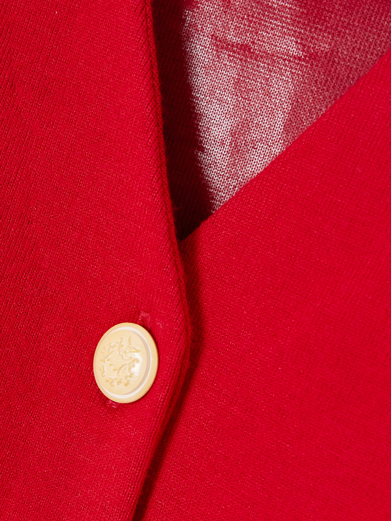 Bally L-blend Stiff Cardigan In Red