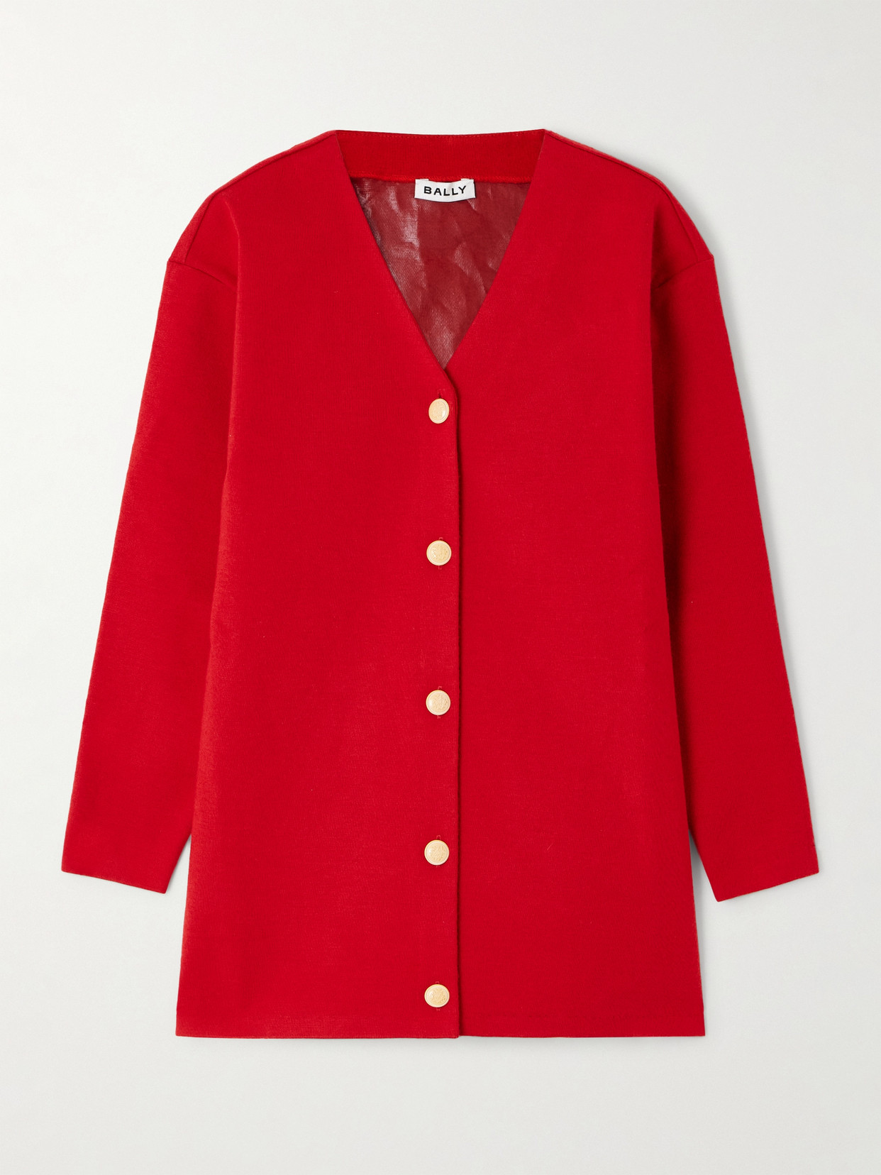 Bally Knitted Cardigan In Red