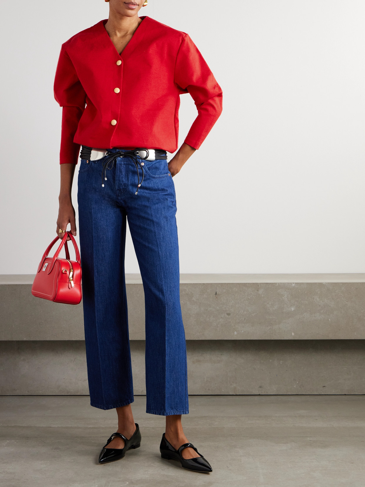 Bally L-blend Stiff Cardigan In Red