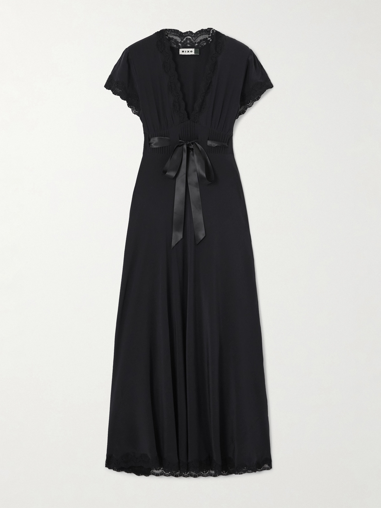 Rixo London Marlice Silk-chiffon Gown In Black