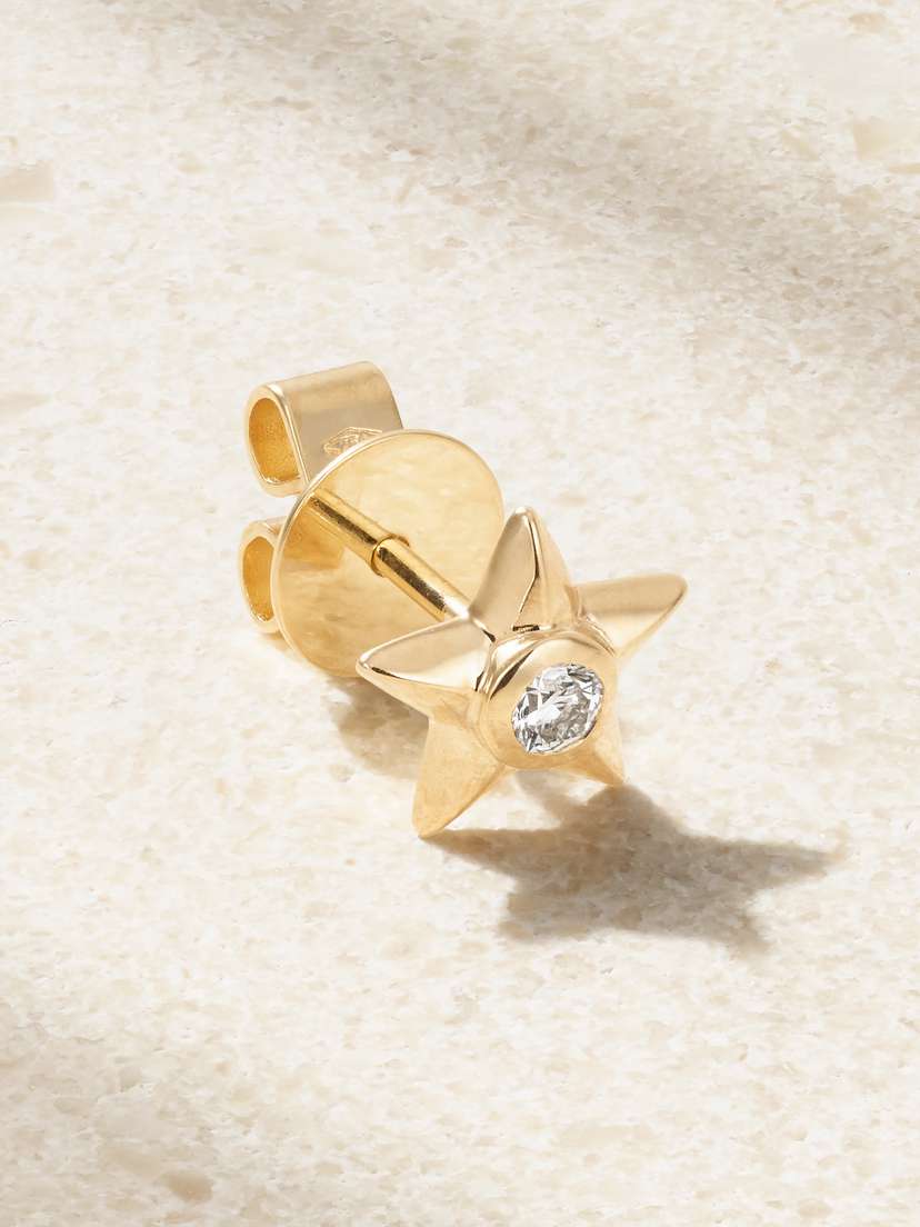 Marie Lichtenberg Baba 18-karat Gold Diamond Single Earring