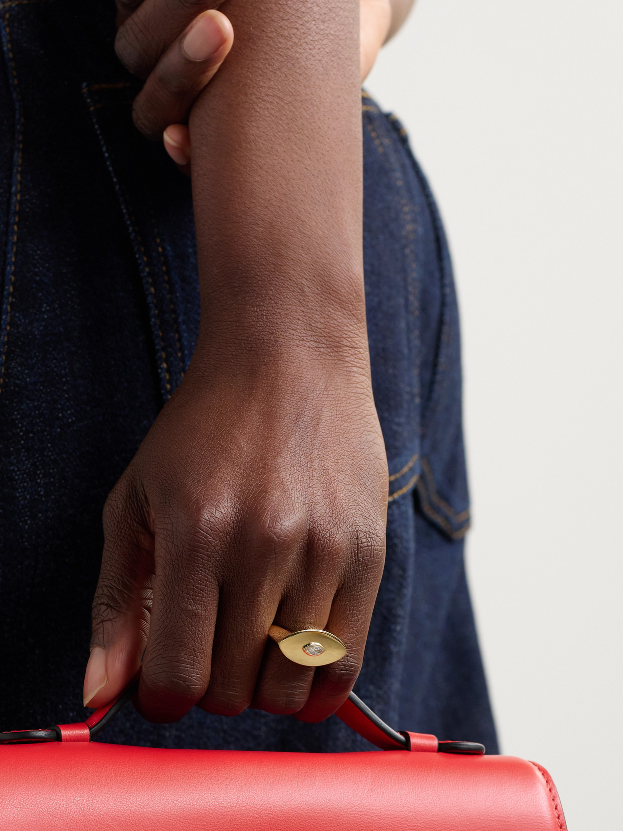 Shop Marie Lichtenberg Evil Eye 18-karat Gold Diamond Ring