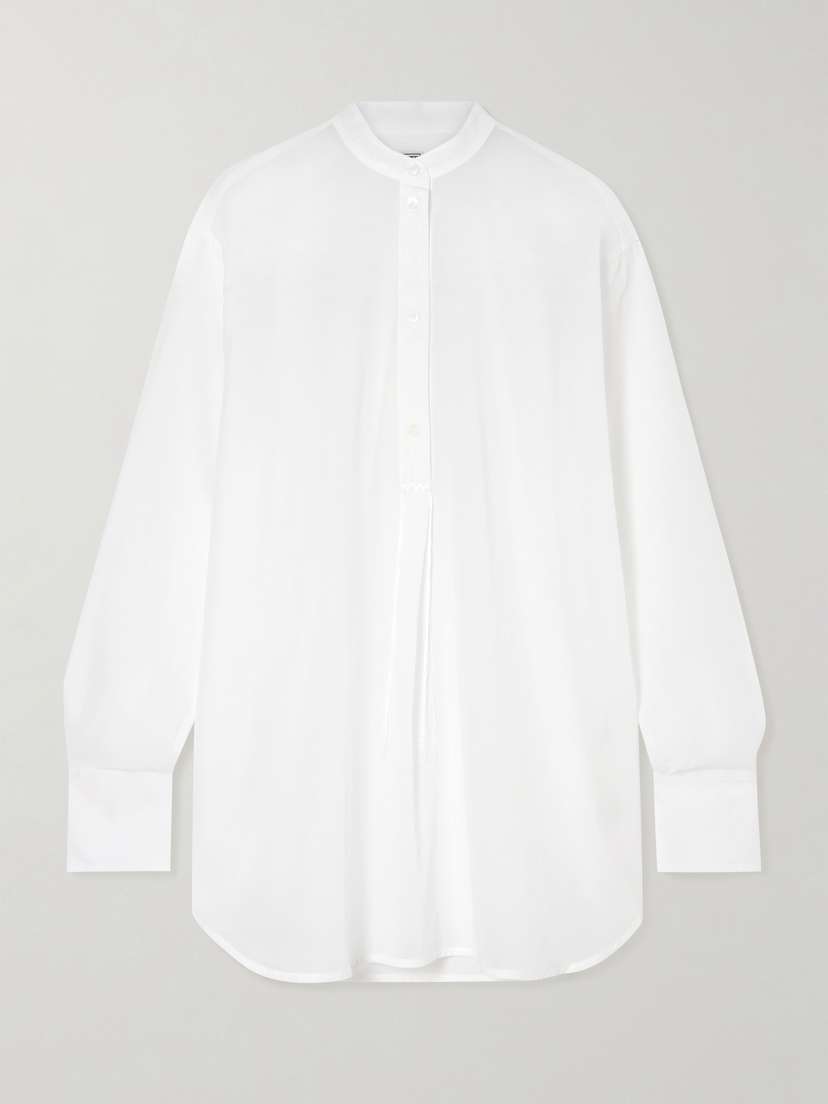 Toteme — Embroidered organic cotton-voile shirt