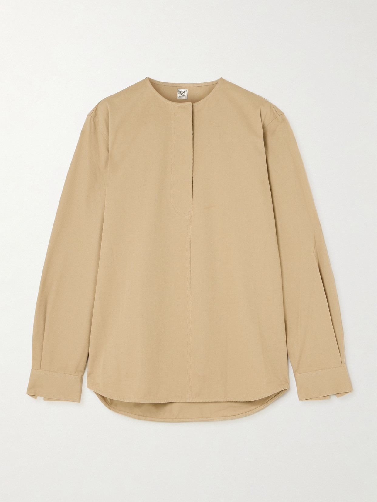Totême Organic Cotton-twill Shirt In Beige