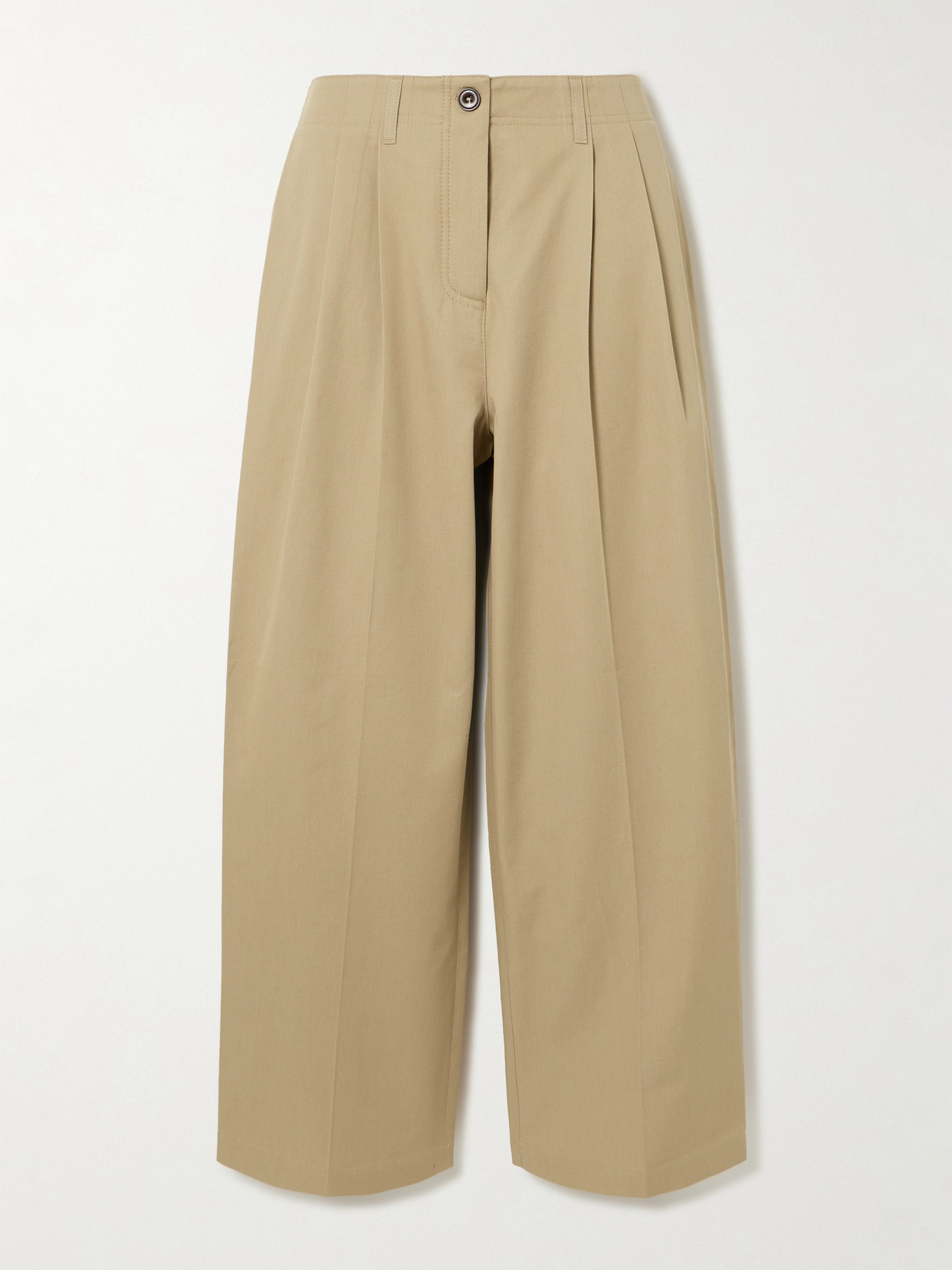 TOTEME - Organic Cotton-twill Wide-leg Pants - Sand