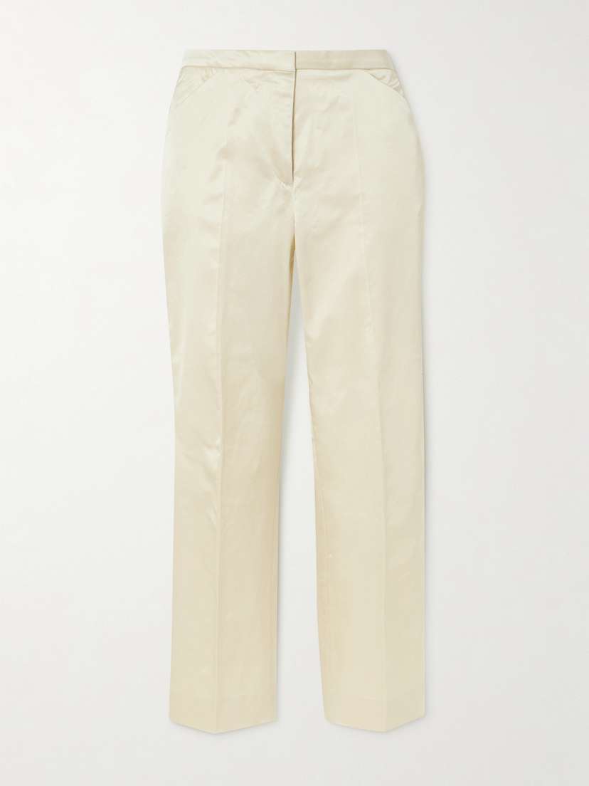 TOTEME Cropped Organic Cotton-blend Straight-leg Pants