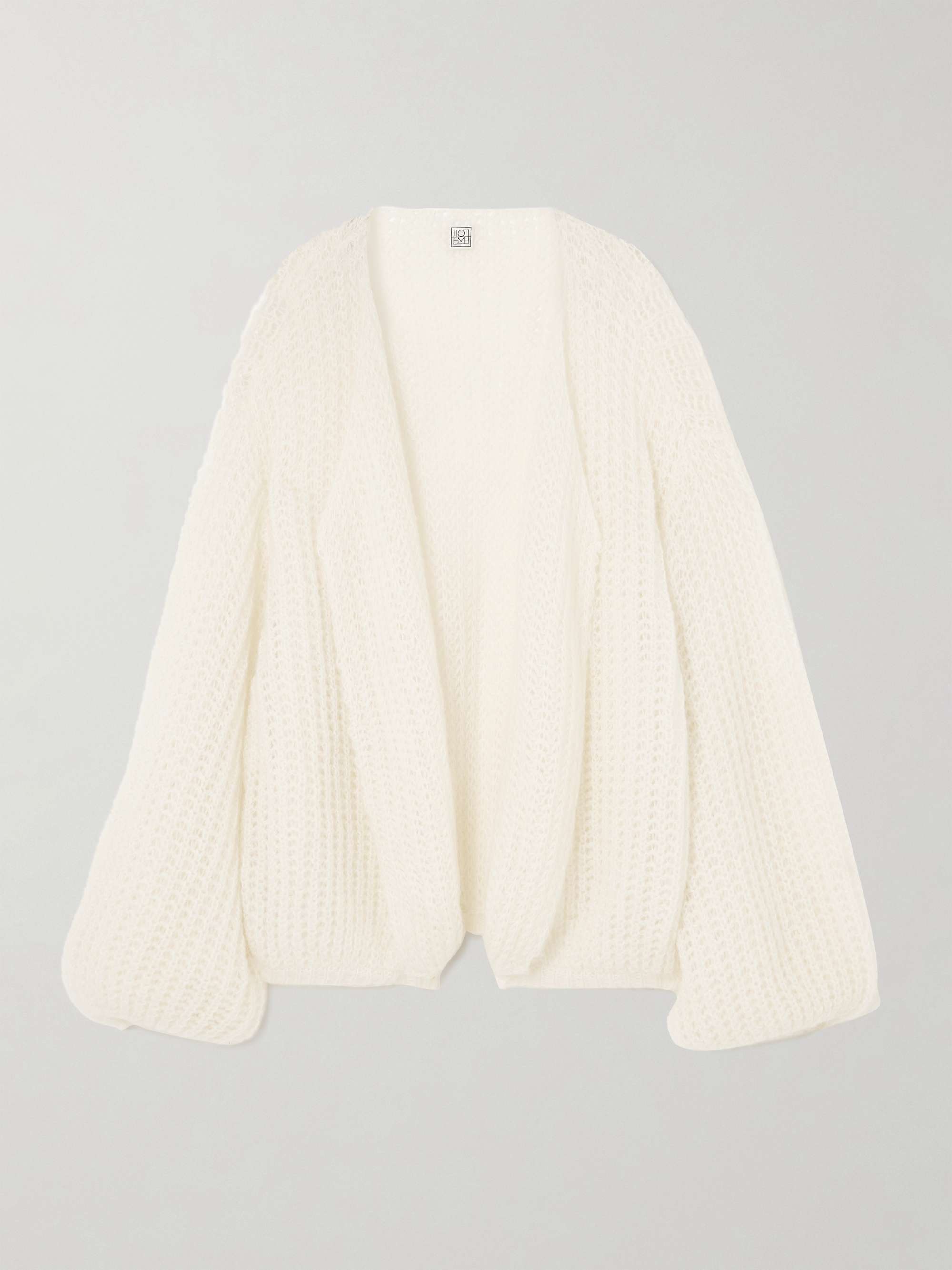 TOTEME Open-knit mohair-blend cardigan | NET-A-PORTER TOTEME Open-knit mohair-blend cardigan | NET-A-PORTER