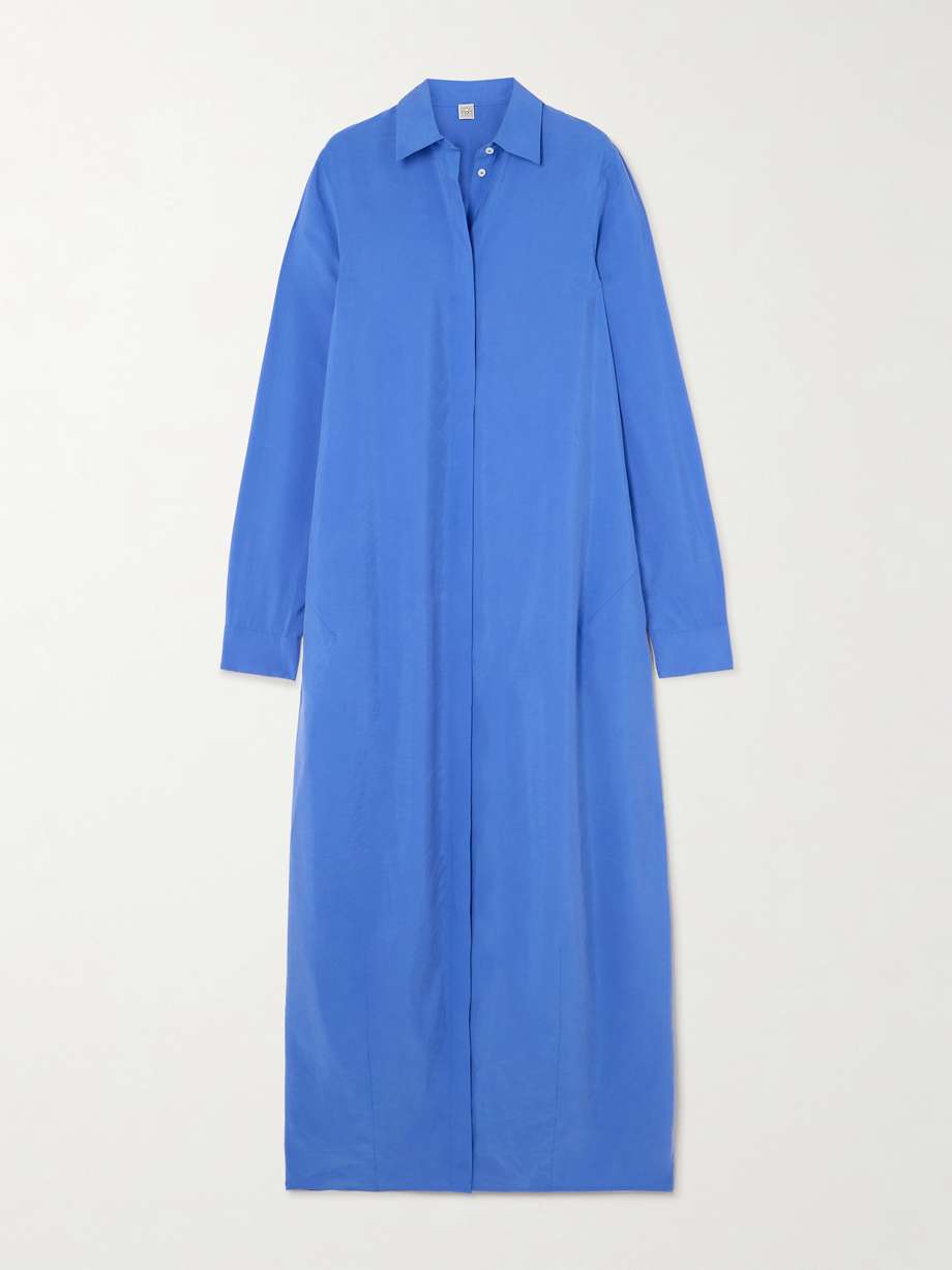 parachute silk-blend maxi shirt dress