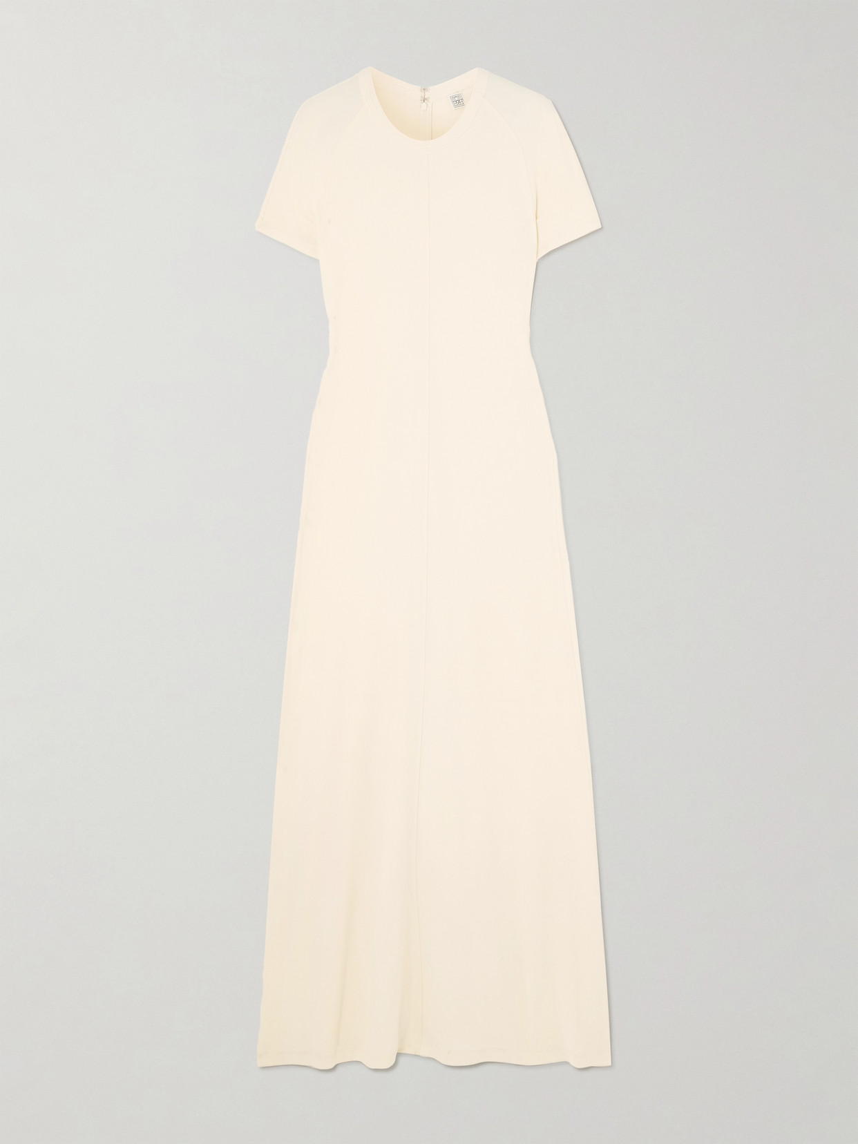Totême Stretch-jersey Maxi Dress In Ecru
