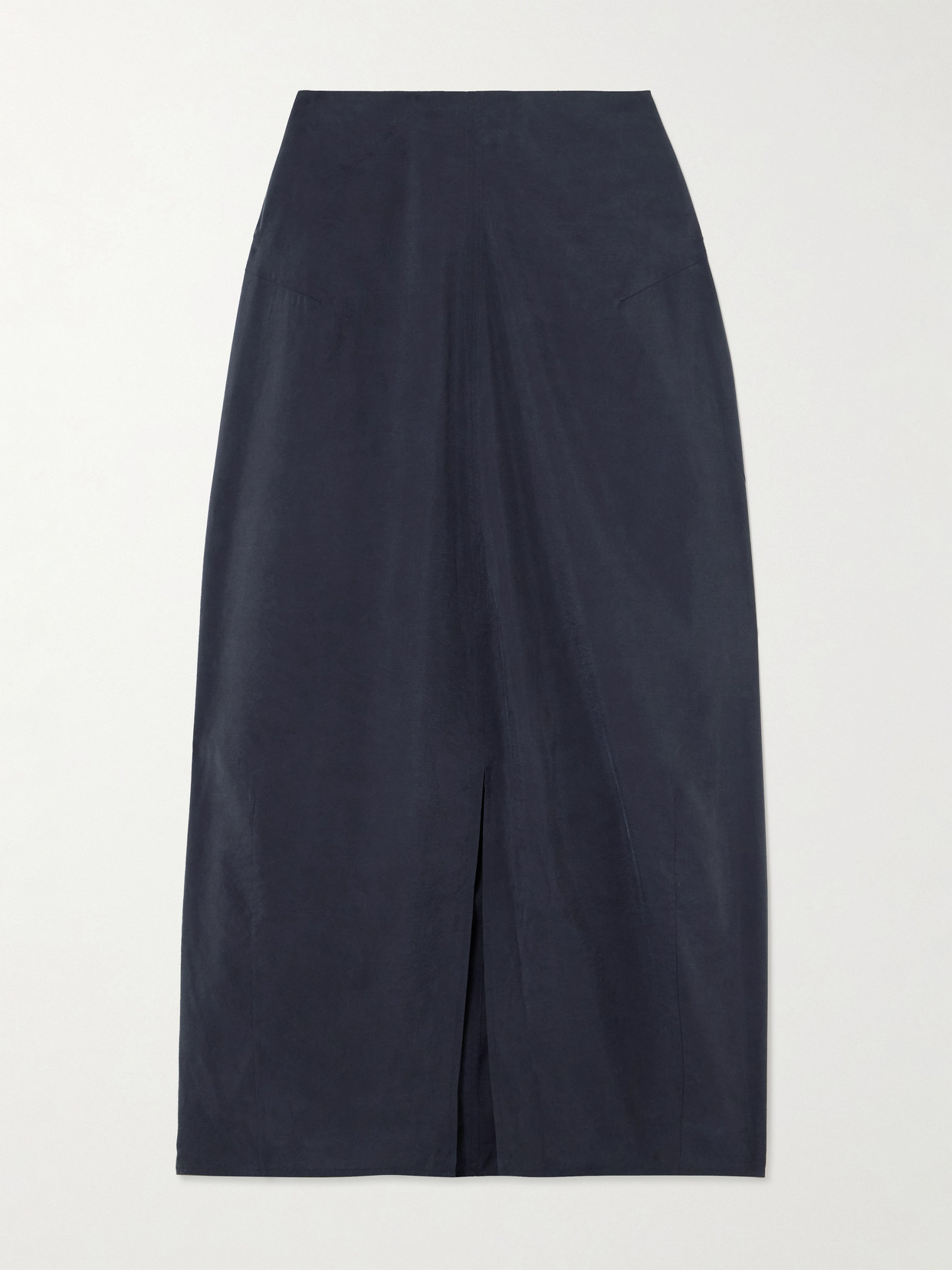 Totême Parachute Silk-blend Maxi Skirt In Gray