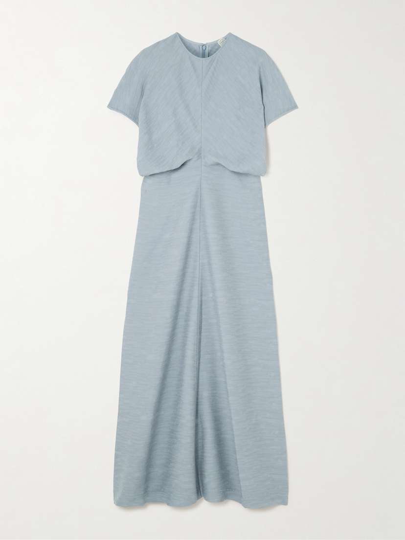 TOTEME Gathered Woven Maxi Dress