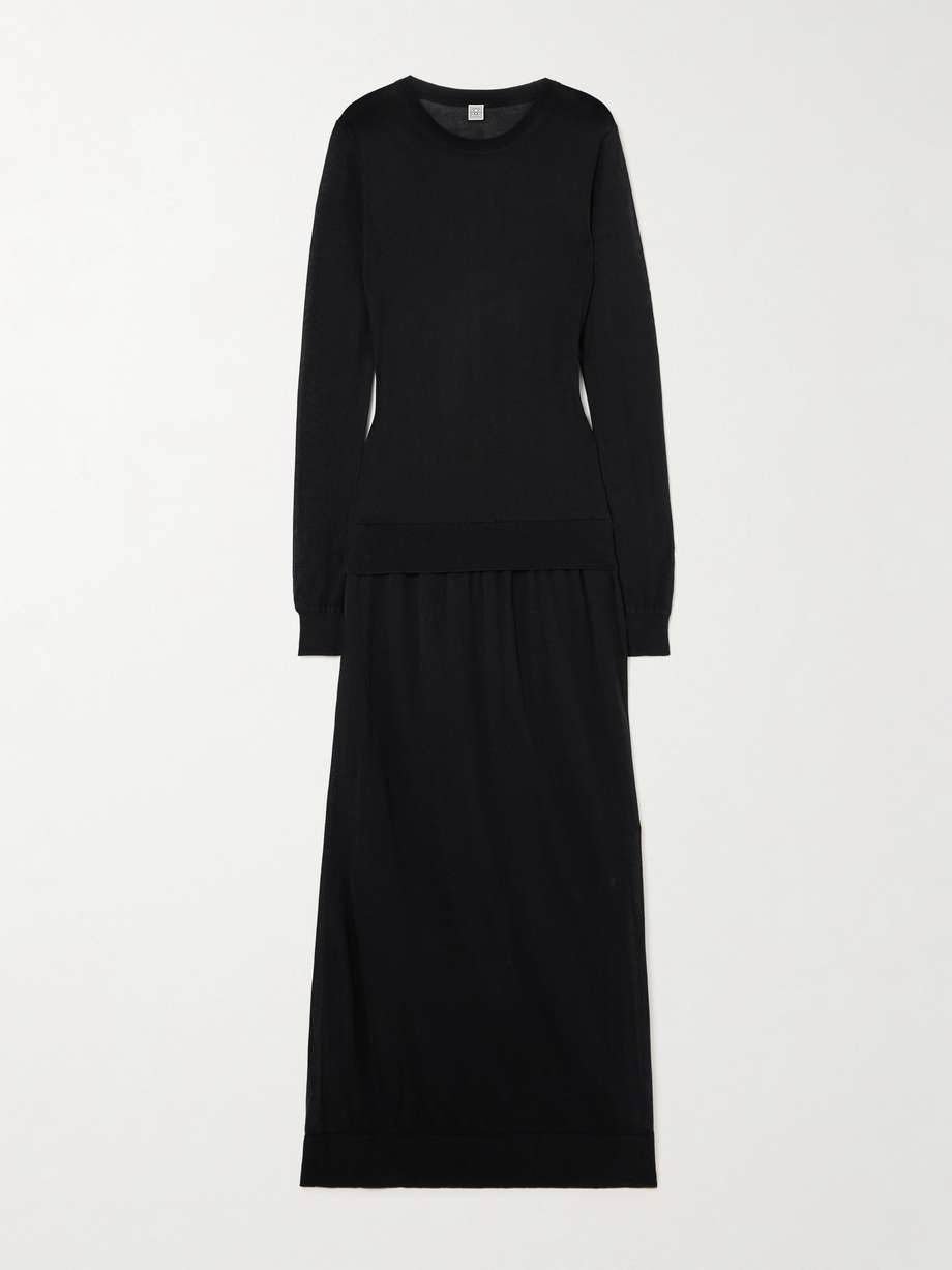 silk-blend maxi dress