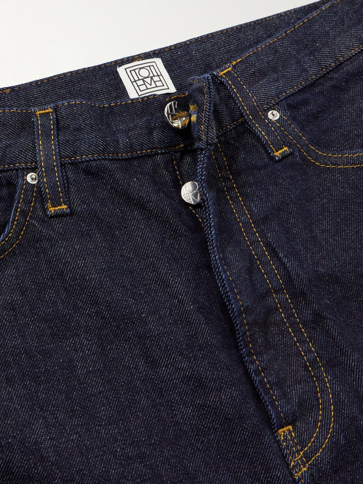 Twisted Seam High-Rise Straight-Leg Jeans
