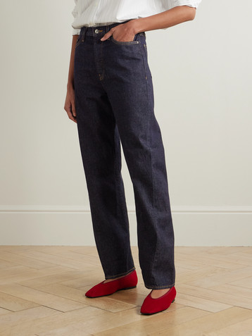 TOTEME Twisted Seam high-rise straight-leg jeans