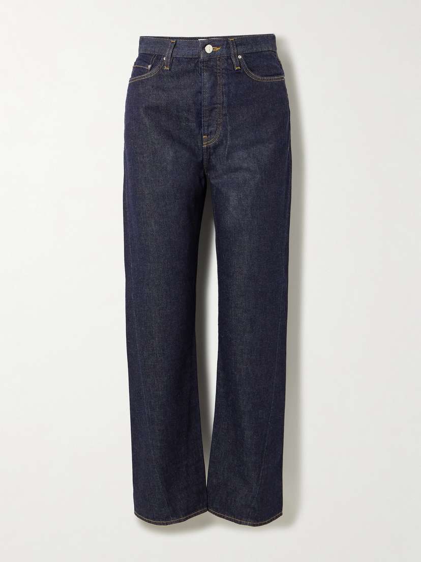 TOTEME Twisted Seam High-rise Straight-leg Jeans