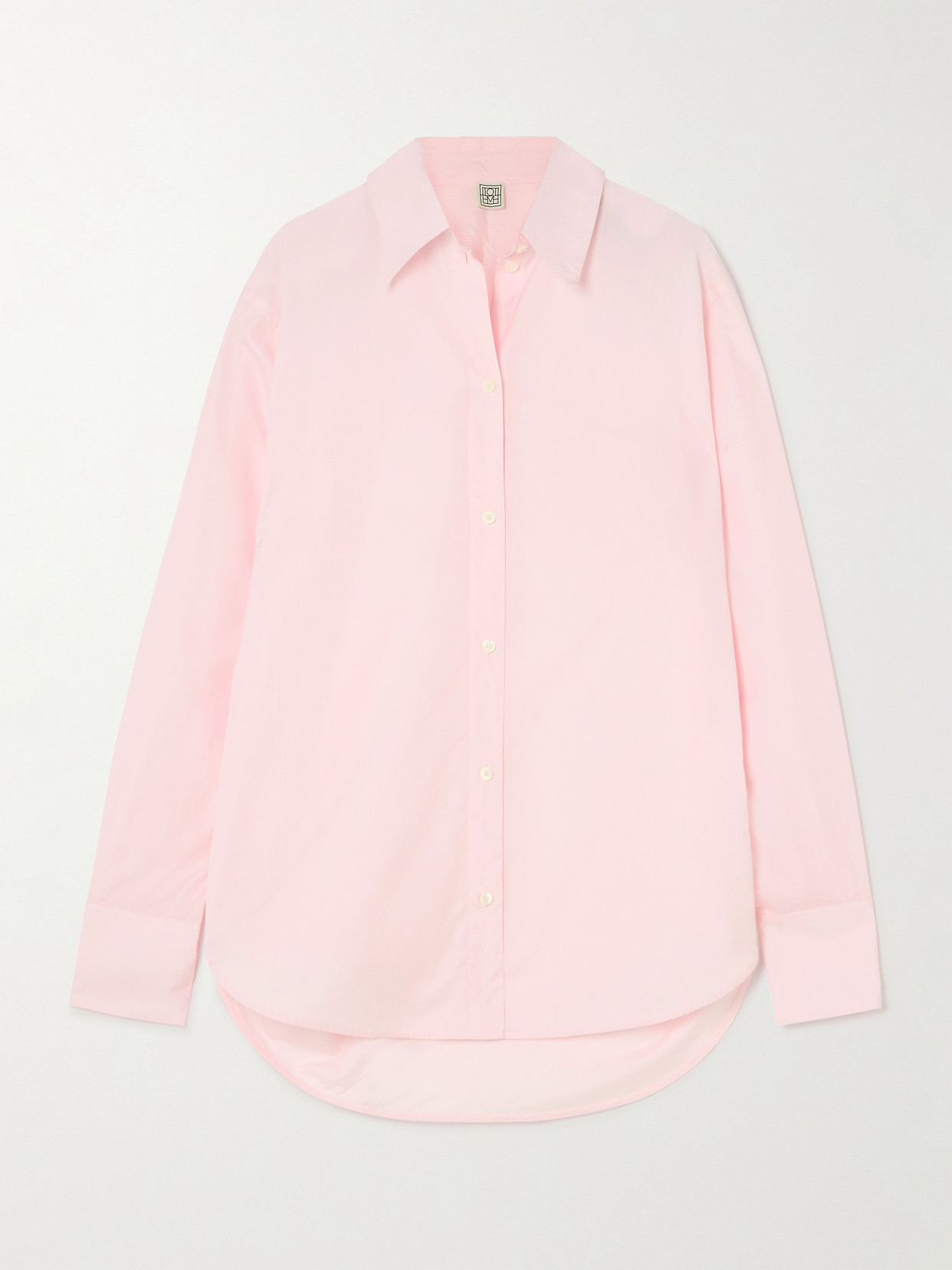 Totême Organic Cotton-poplin Shirt In Pink