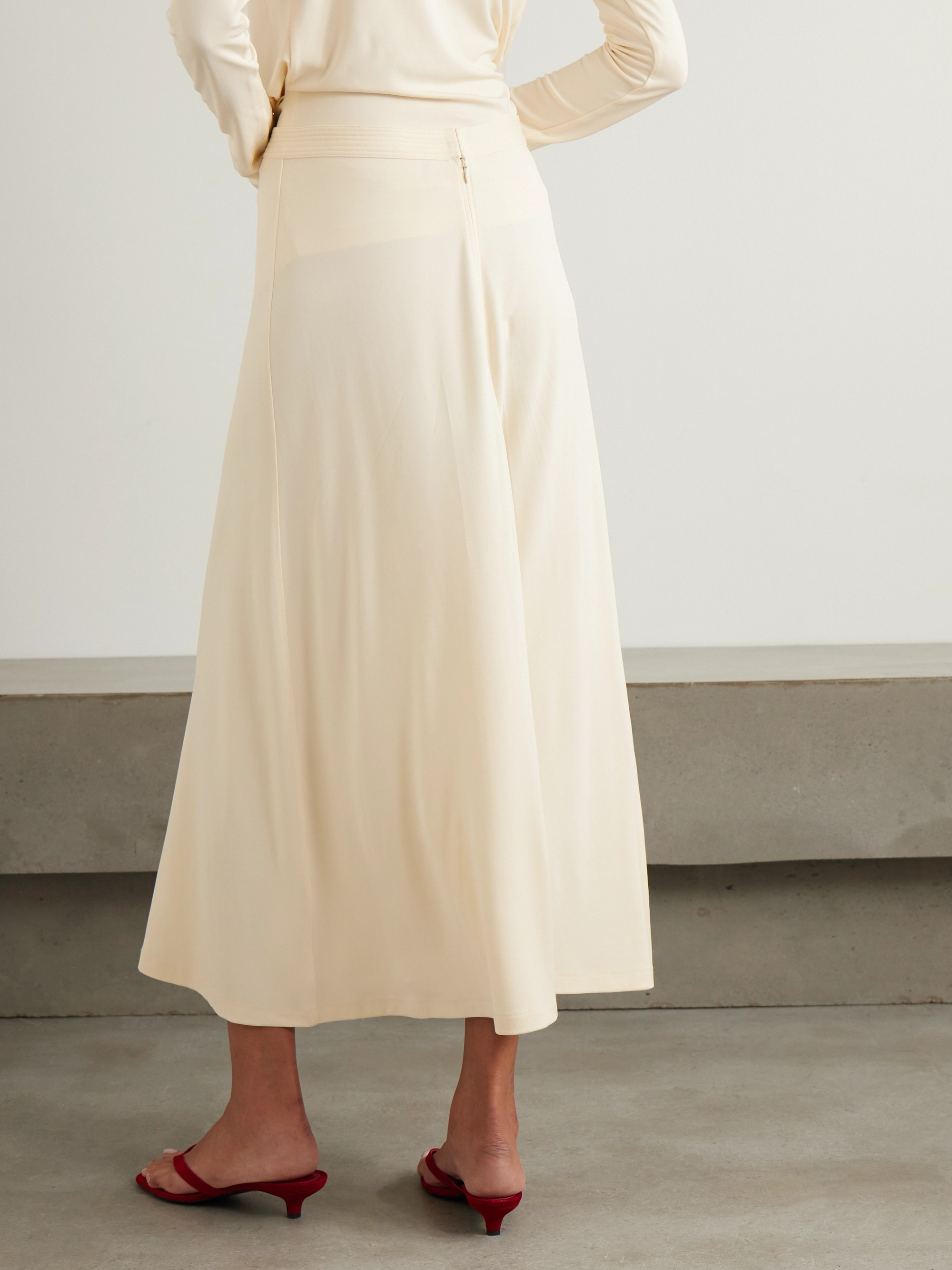 TOTEME - Stretch-jersey midi skirt | Plush