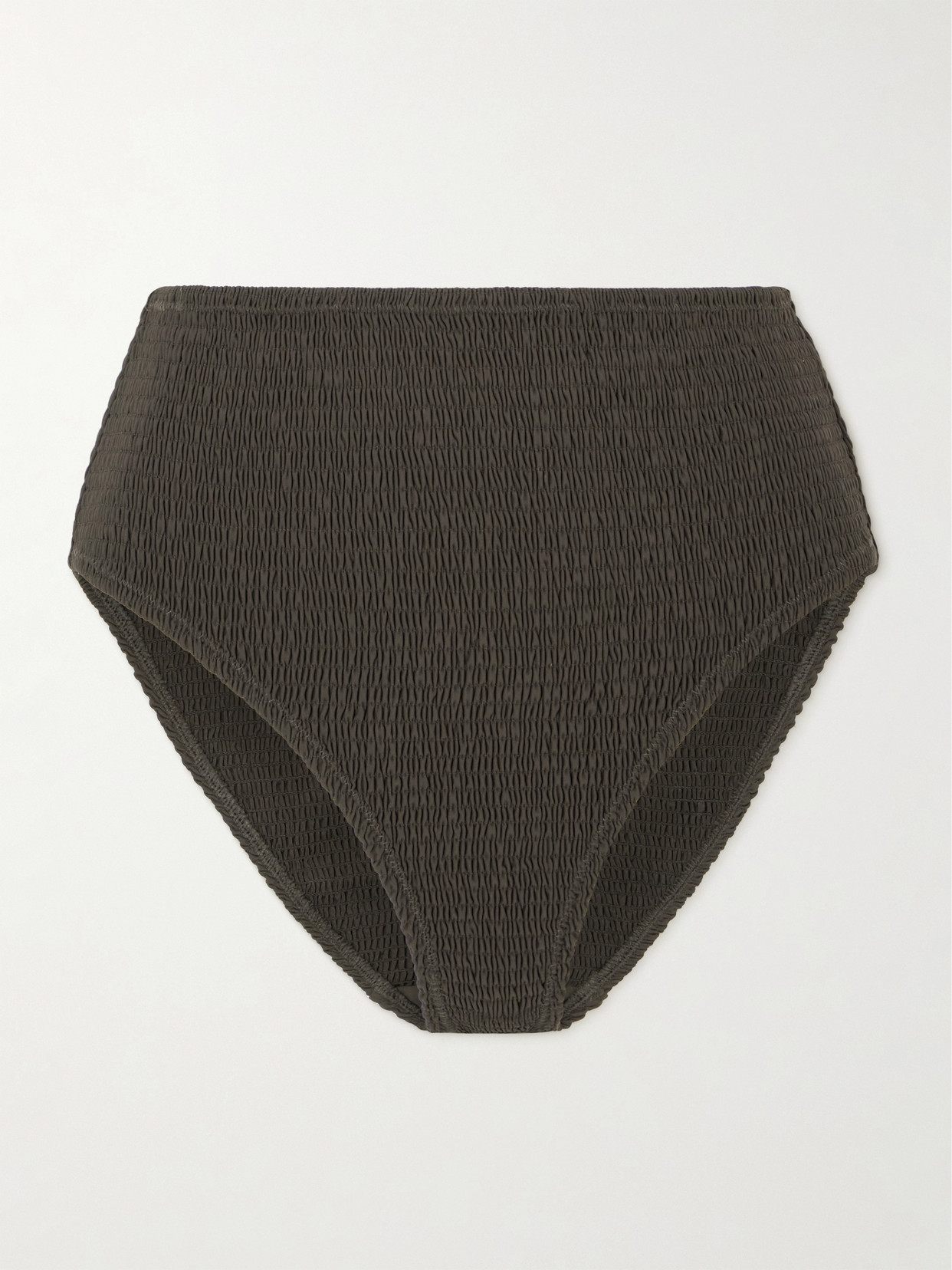 Totême Shirred Recycled Bikini Briefs In Brown