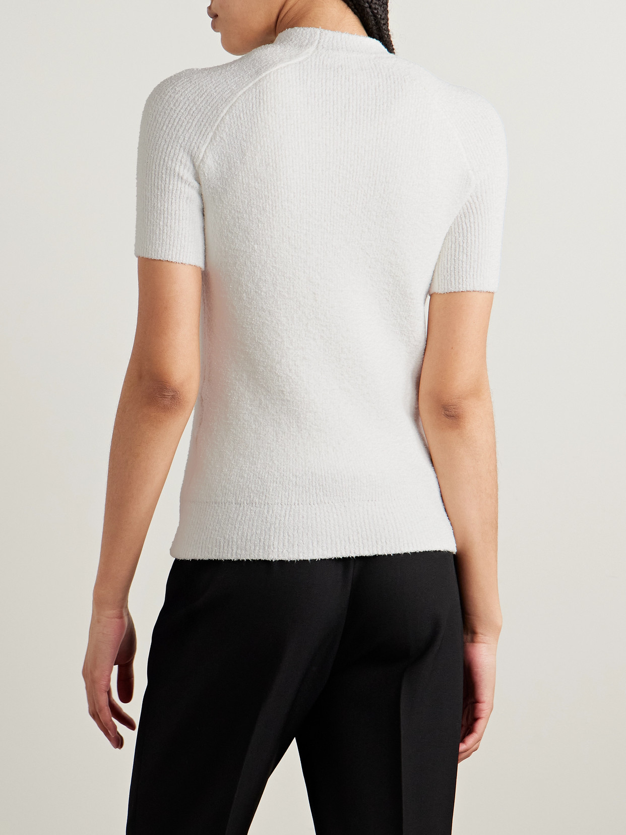 Organic Cotton-Blend Bouclé Top
