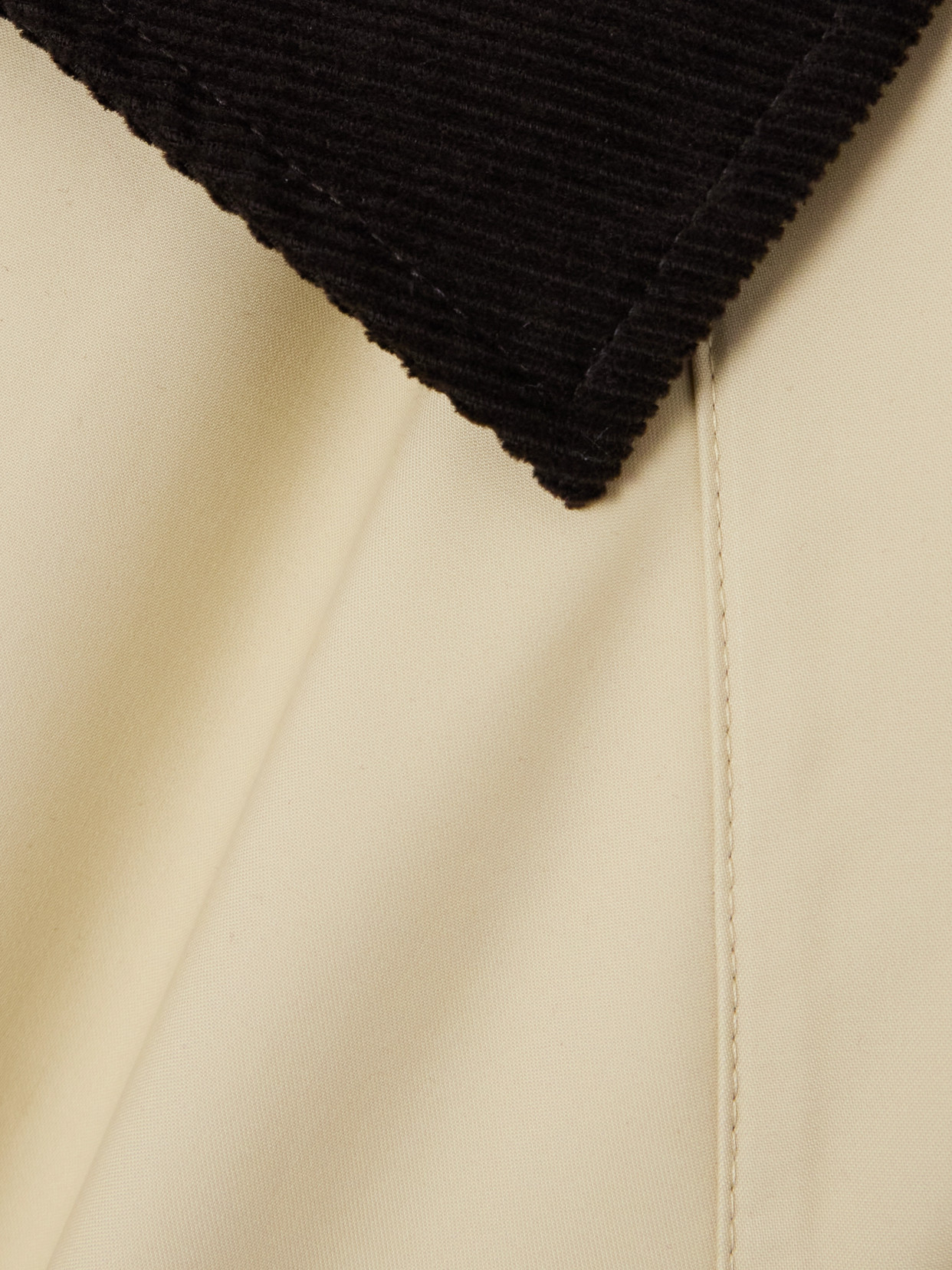 Totême Corduroy-trimmed Coated-canvas Jacket In Neutrals