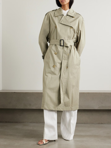 TOTEME Belted organic cotton-blend trench coat