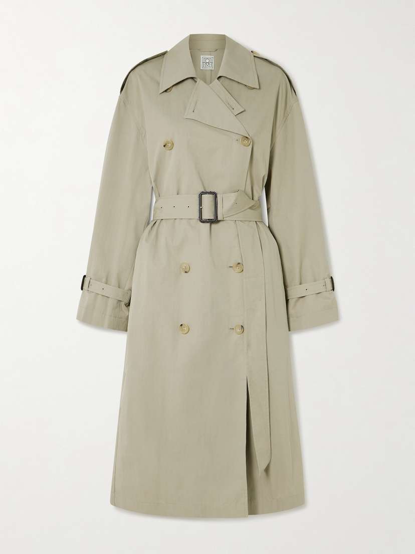 TOTEME Belted Organic Cotton-blend Trench Coat