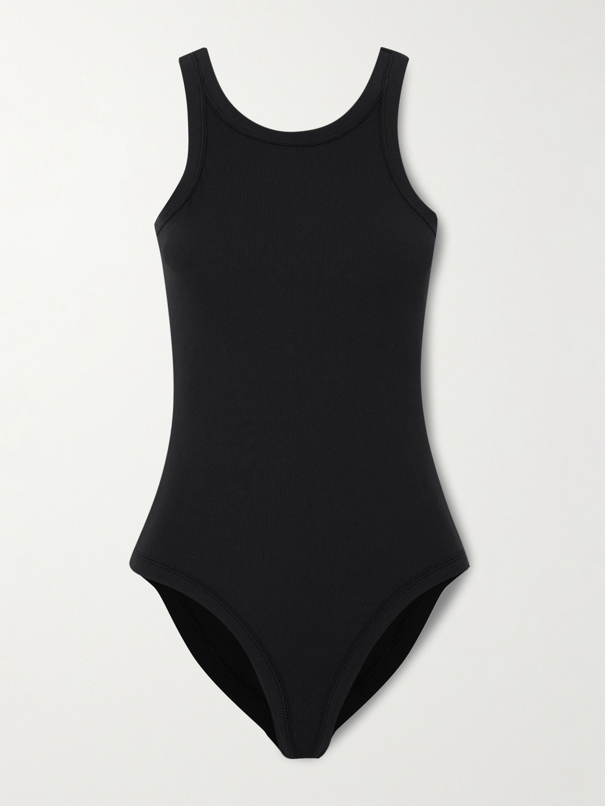Totême Ribbed Swimsuit In Black