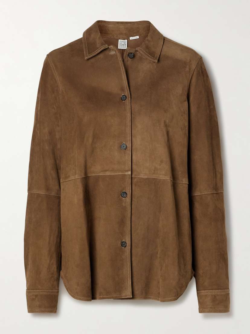TOTEME Paneled Suede Shirt
