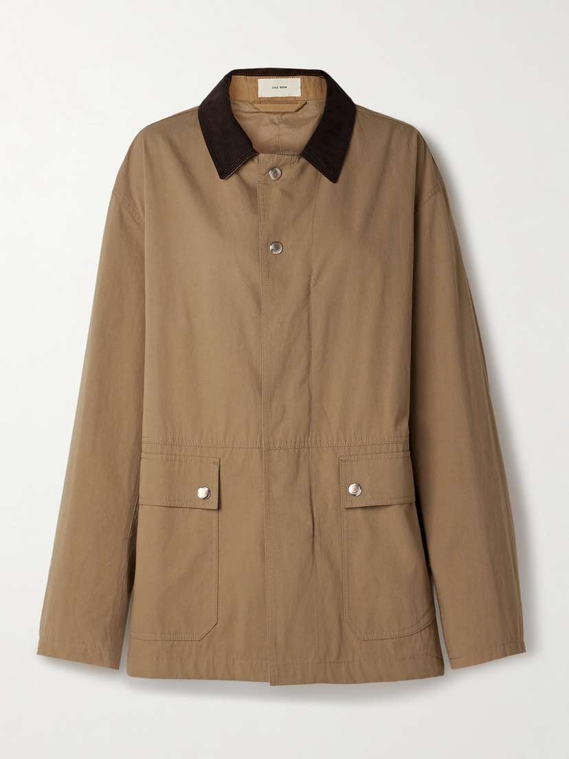 The Row Frank Corduroy-trimmed Cotton-canvas Jacket