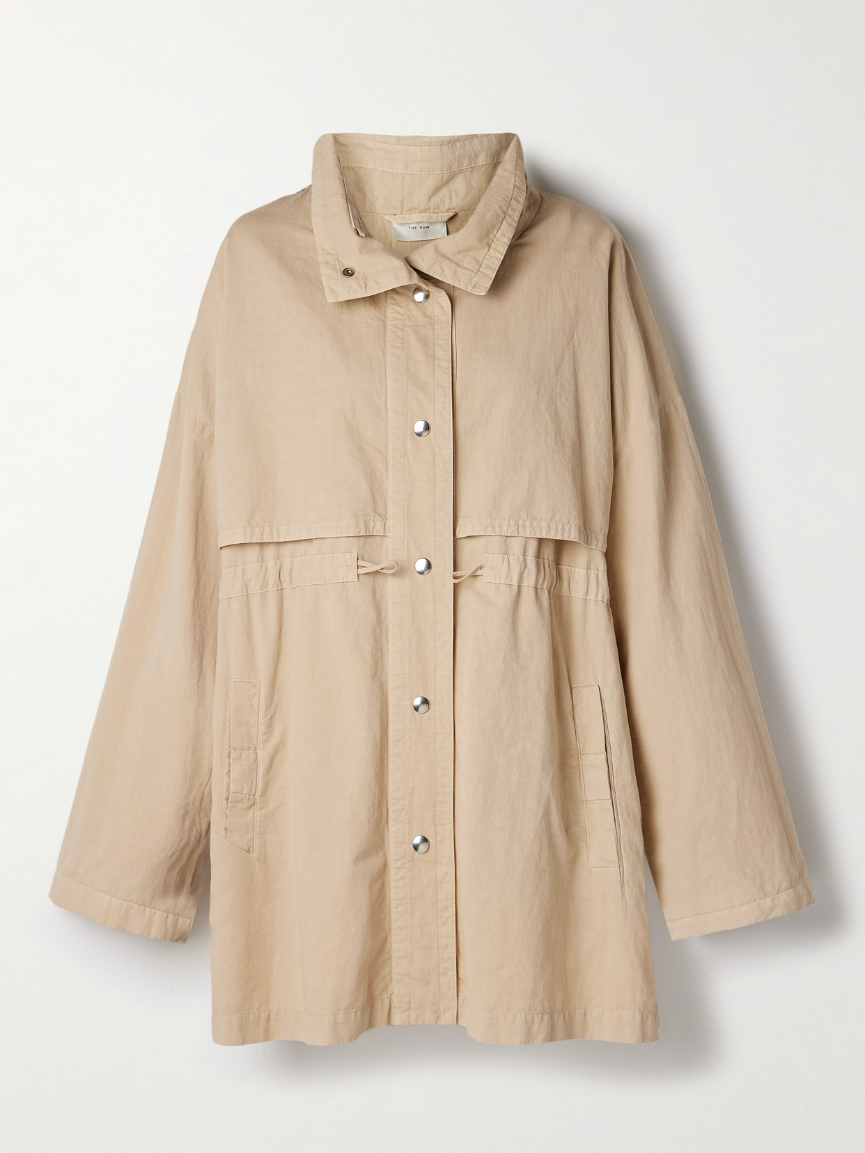 The Row Herbie Cotton And Linen Gabardine Jacket In Brown