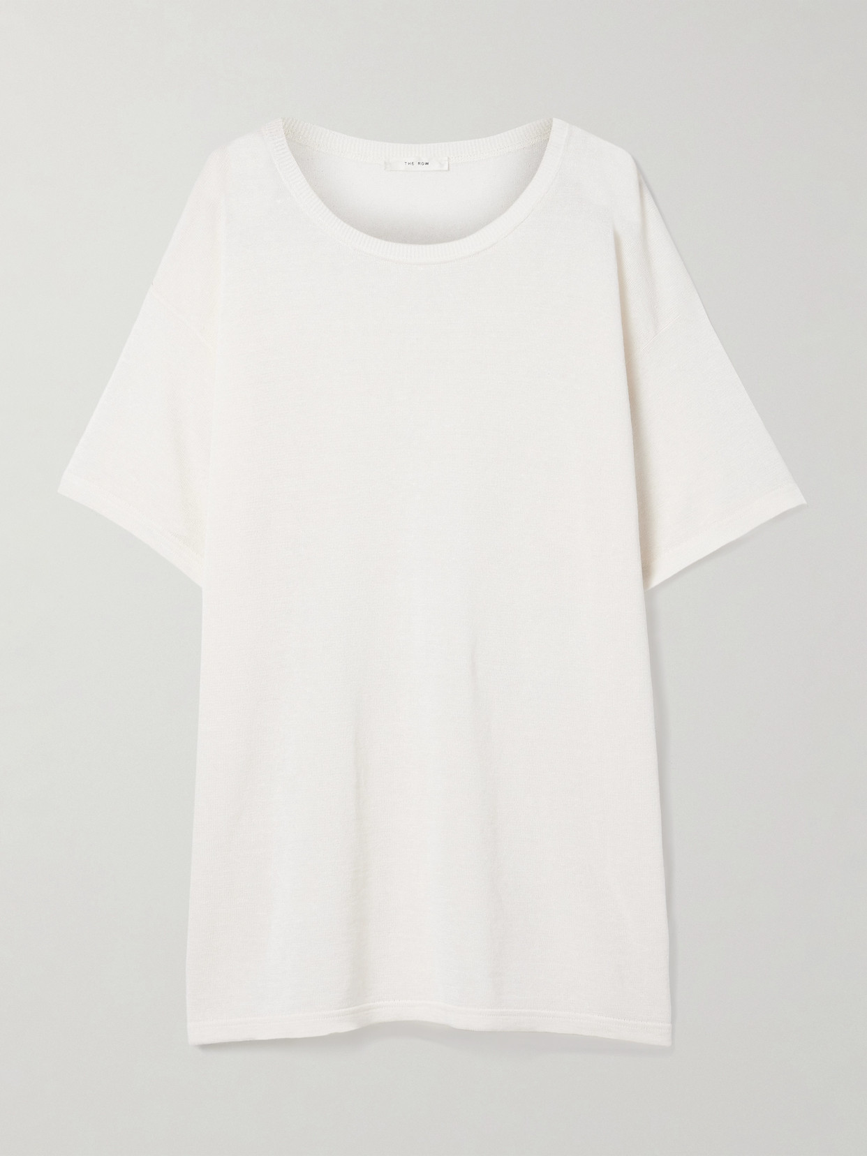 The Row Jiselle Oversized Knitted T-shirt In White