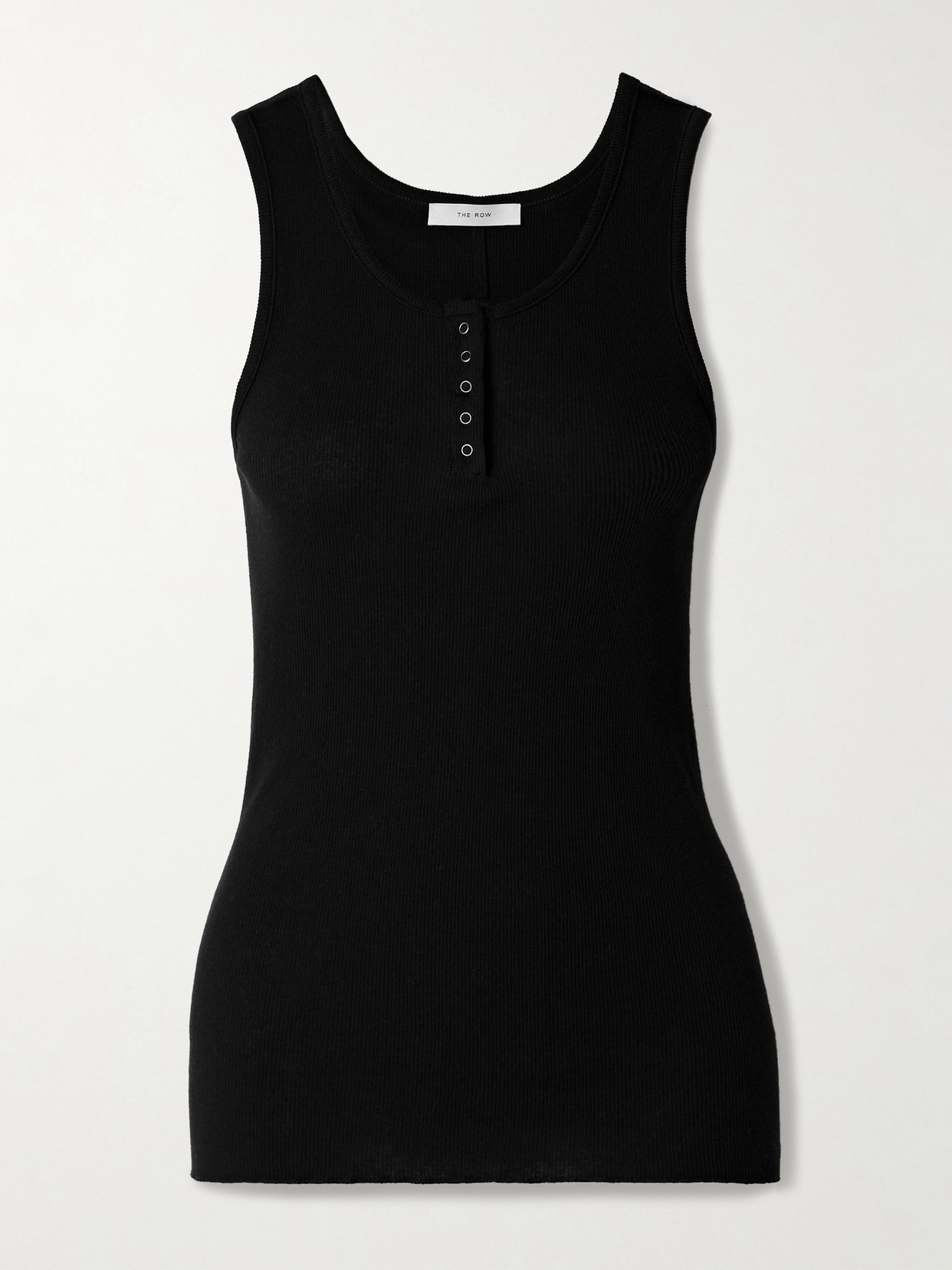 The Row Mansel Ribbed Cotton-blend Tank In Black