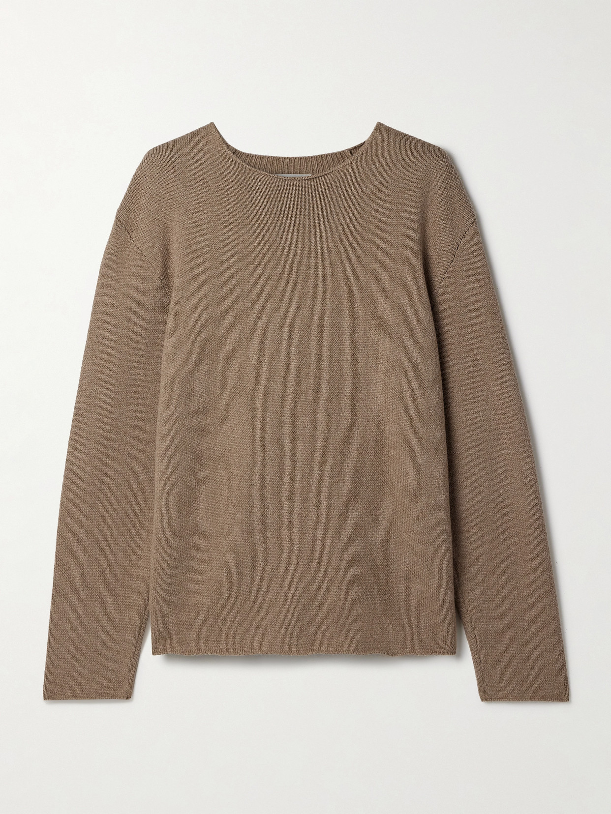 The Row Jhaio Cotton And Wool-blend Sweater In Brown
