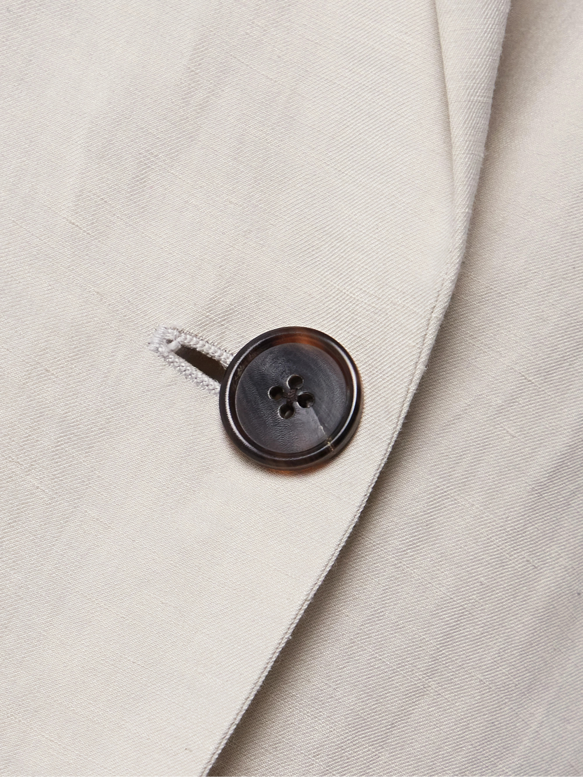 The Row Nat double-breasted silk and linen-blend blazer