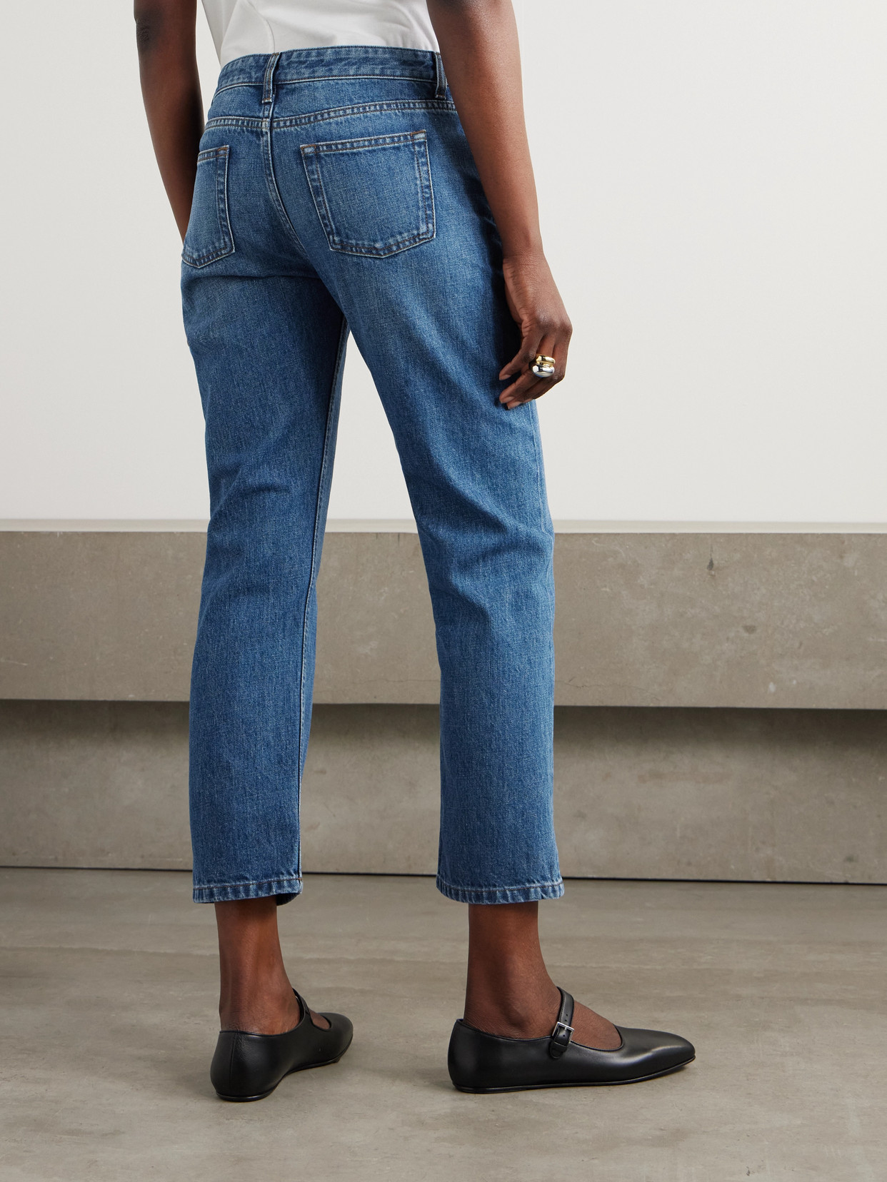 The Row Riaco Mid-rise Straight-leg Jeans In Blue