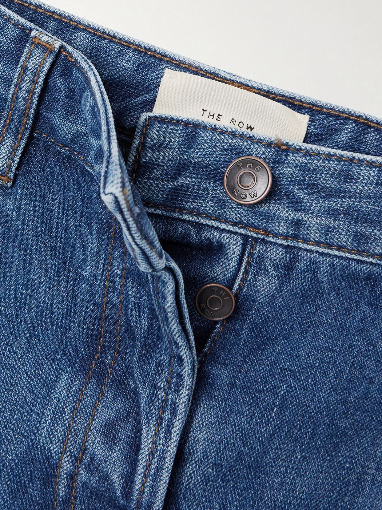 The Row Riaco Mid-rise Straight-leg Jeans In Blue