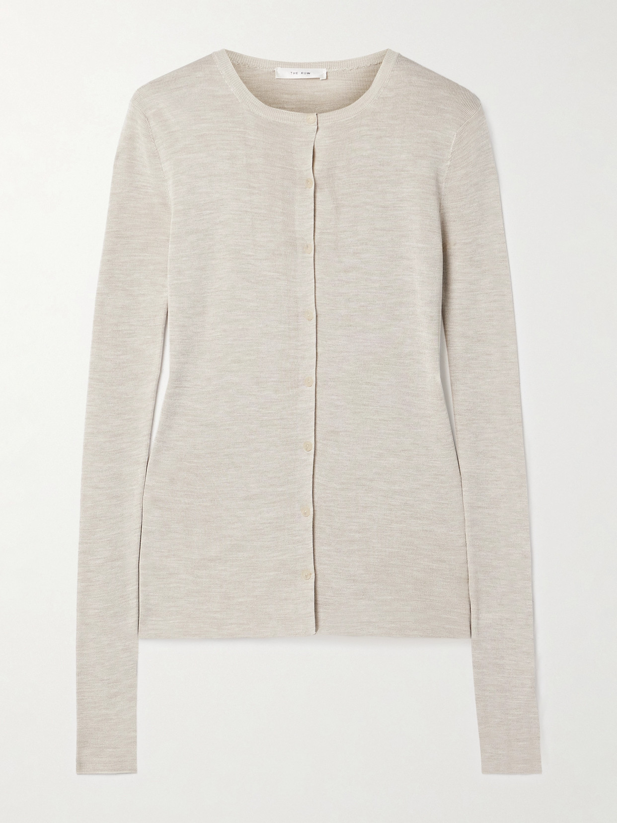 The Row Josette Silk Cardigan In Ivory
