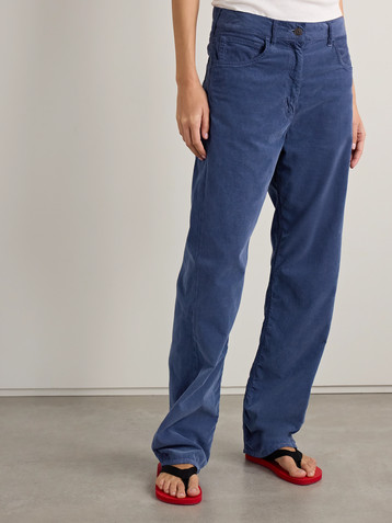 The Row Tarley cotton-corduroy wide-leg pants