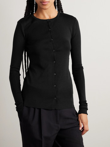 The Row Josette silk cardigan
