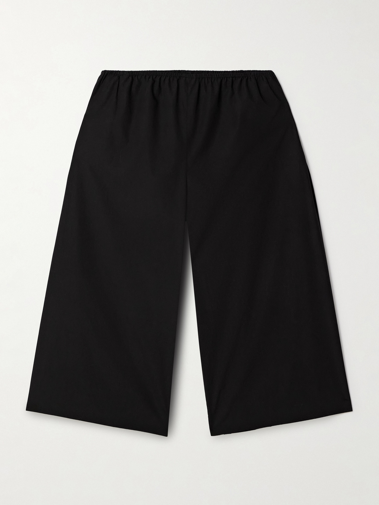 The Row Eliot Cotton-poplin Shorts In Black